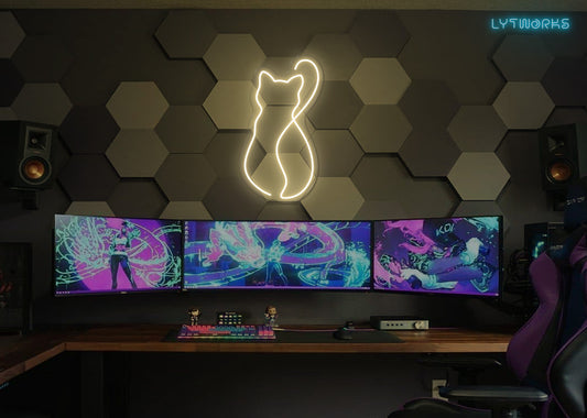 Cat Silhouette Neon