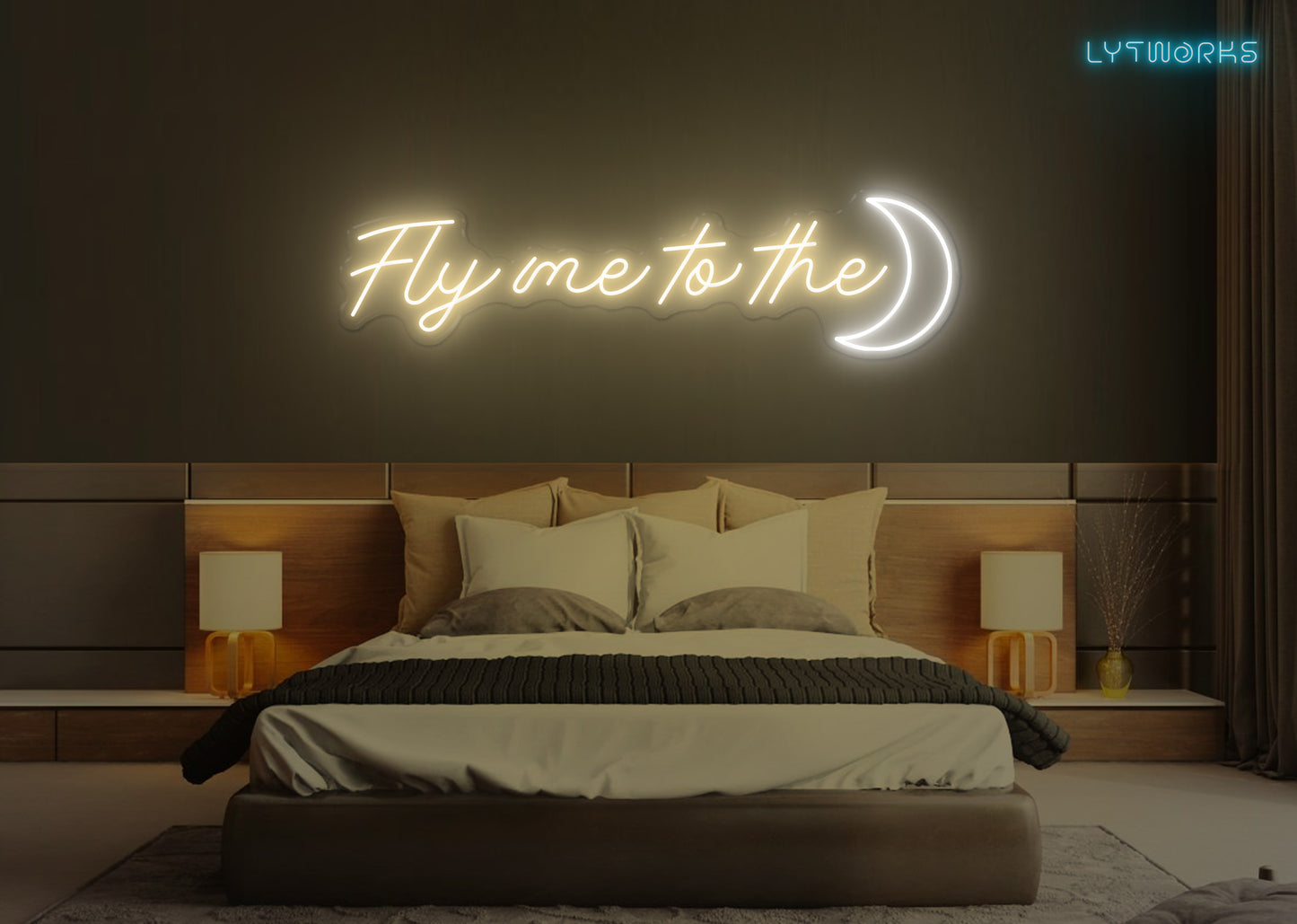 Neon "Fly me to the Moon"