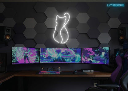 Cat Silhouette Neon