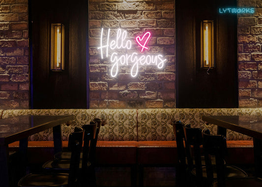 Neon "Hello Gorgeous"