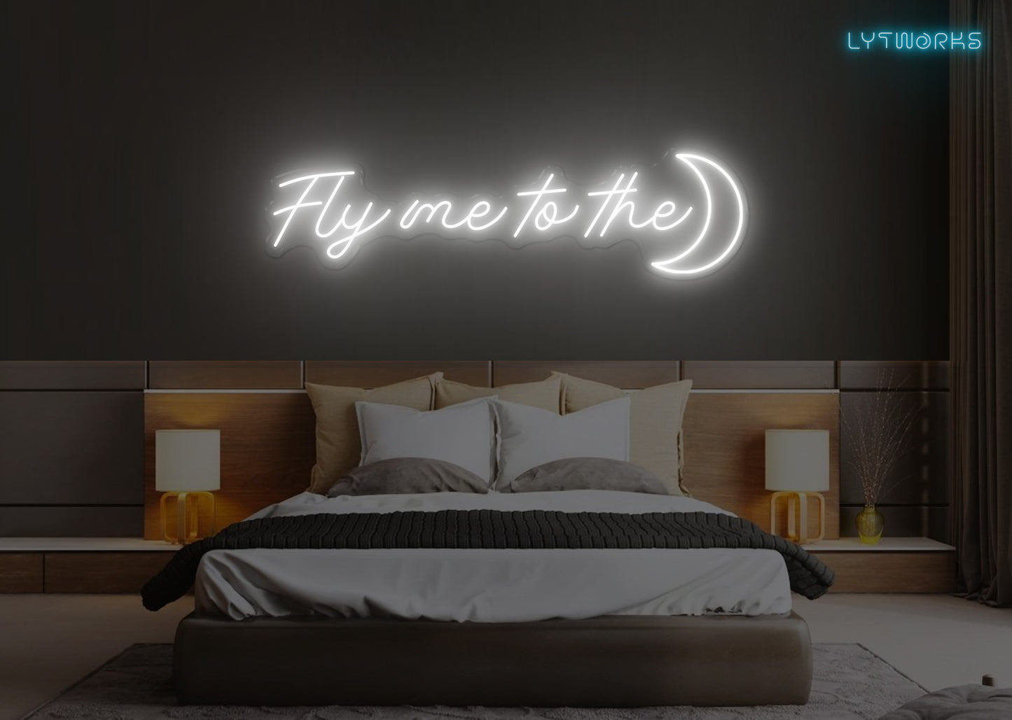 Neon "Fly me to the Moon"