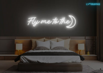 Neon "Fly me to the Moon"