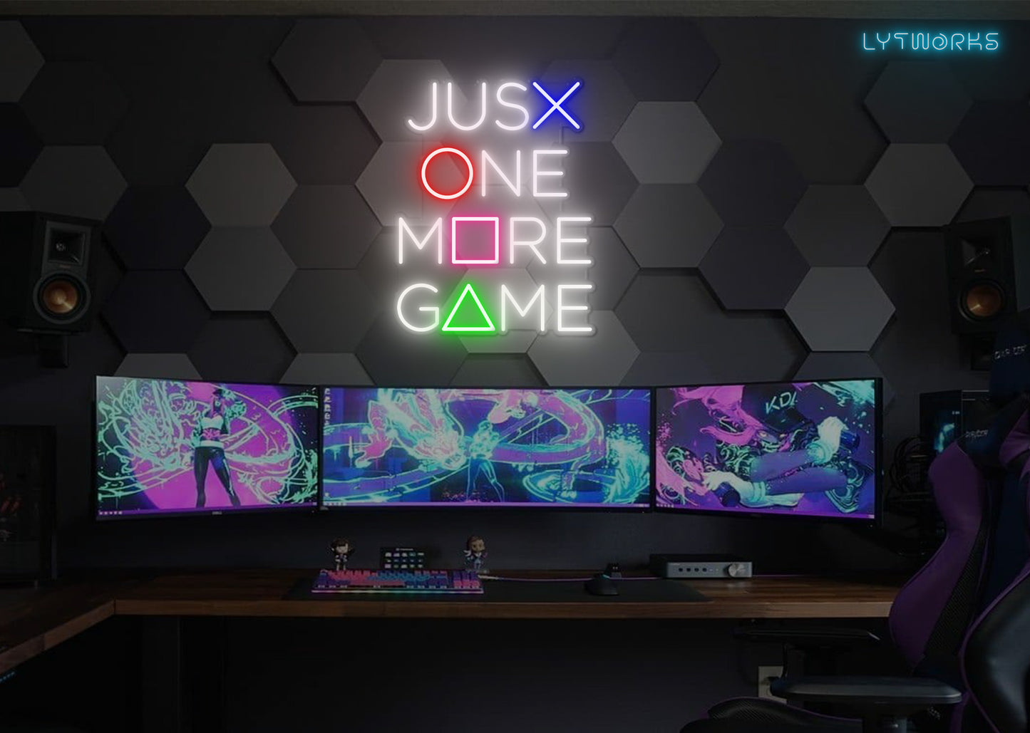 Neon "Just One More Game"