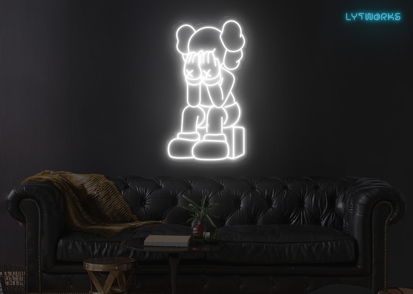 Neon KAWS "PASSING THROUGH"