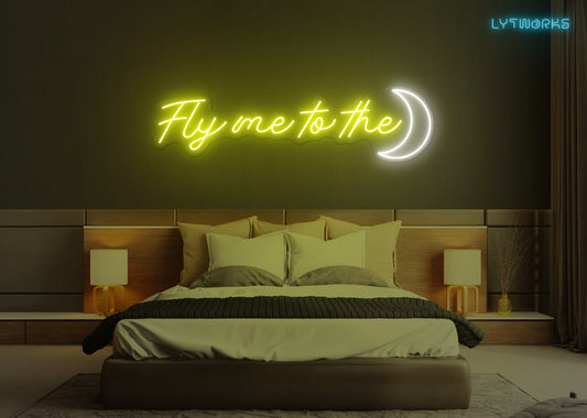 Neon "Fly me to the Moon"