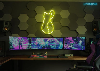 Cat Silhouette Neon